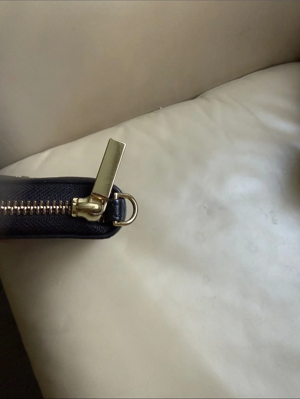 Tory Burch Small Zip-Around Wallet in Pebbled Leather